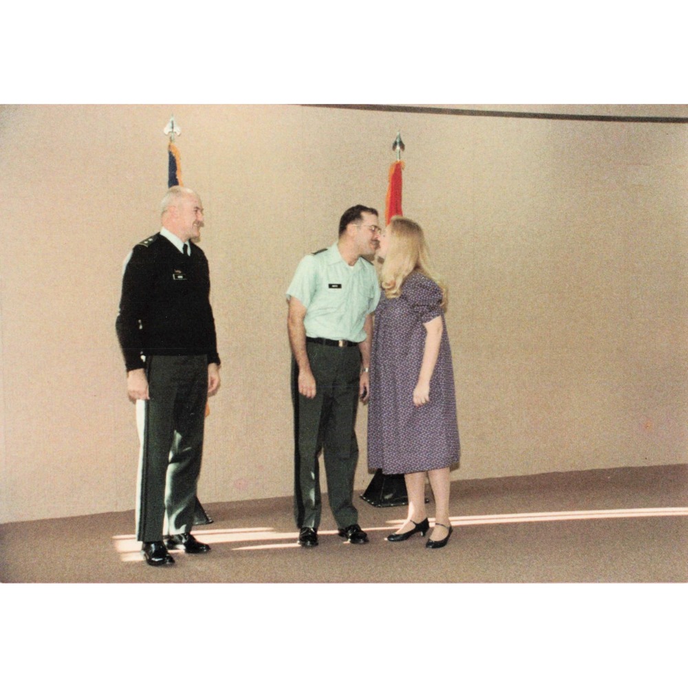 Vintage 1980s US Army Military Ceremony Candid Snapshot Found Photo Dress Greens - Picture 1 of 2